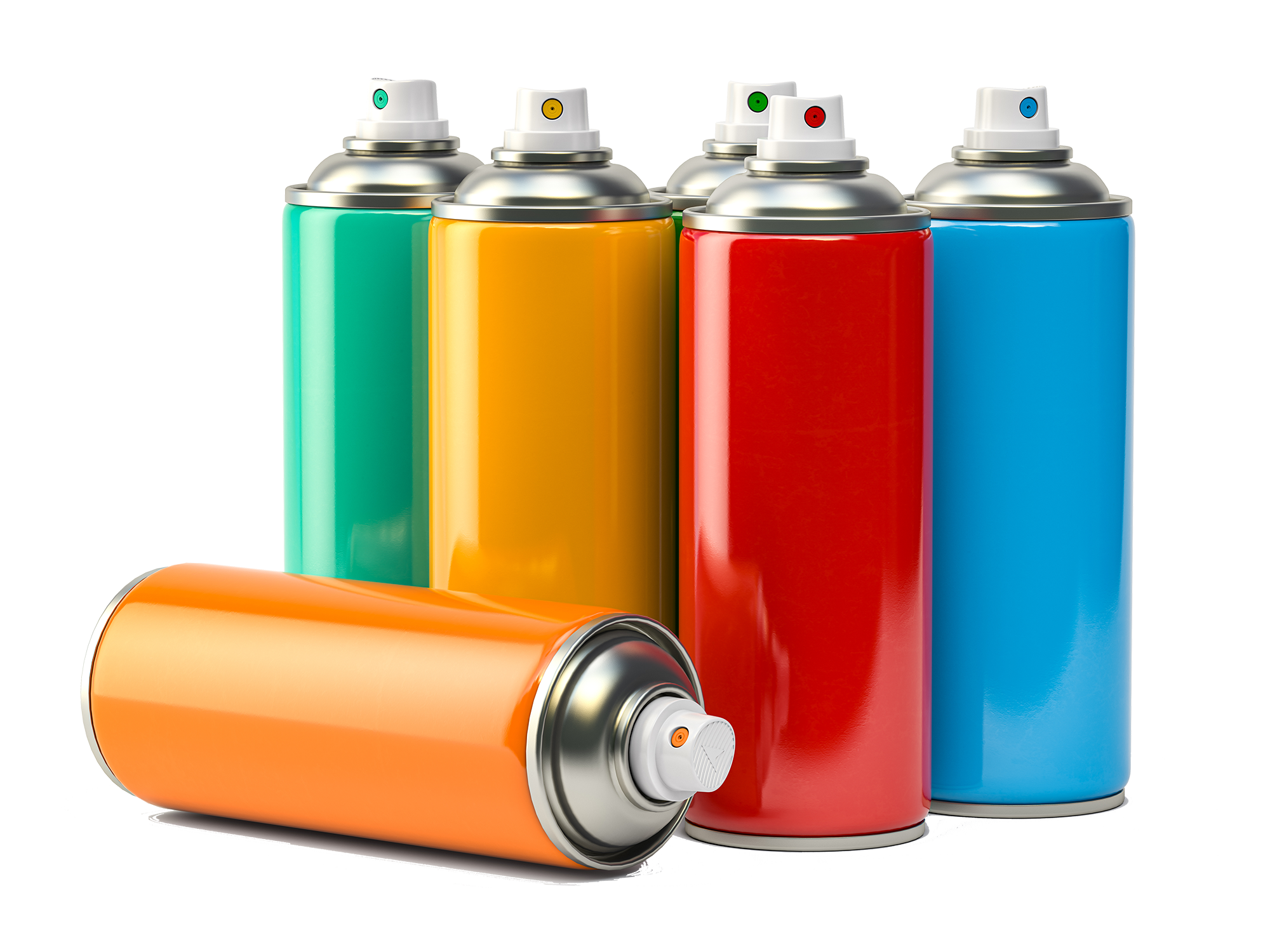 Colorful Aerosol Cans