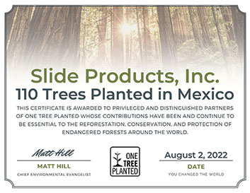 July Certificate 110 Trees