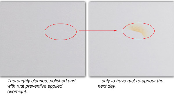 Re-appearing Mold Rust